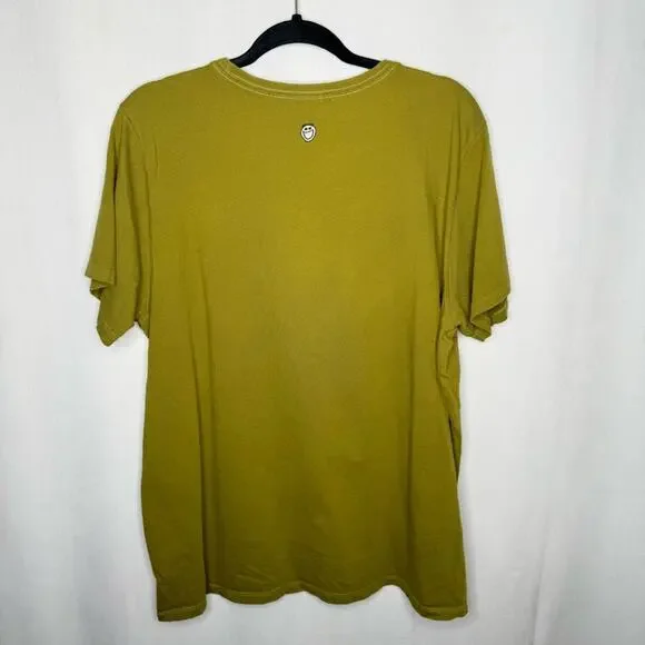 LIFE IS GOOD / olive green "Go Places" beach sandal short sleeve tee / XXL - Picture 2 of 7